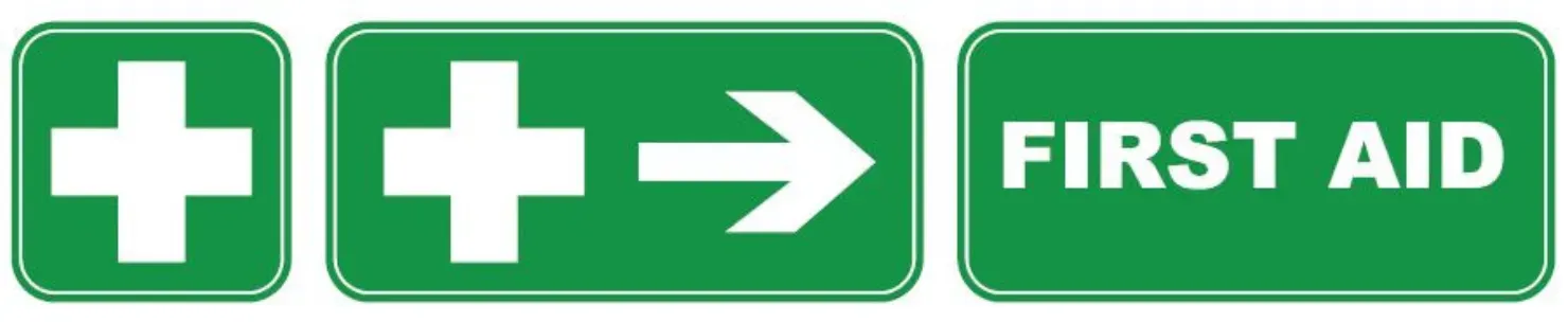 Example of first aid signs