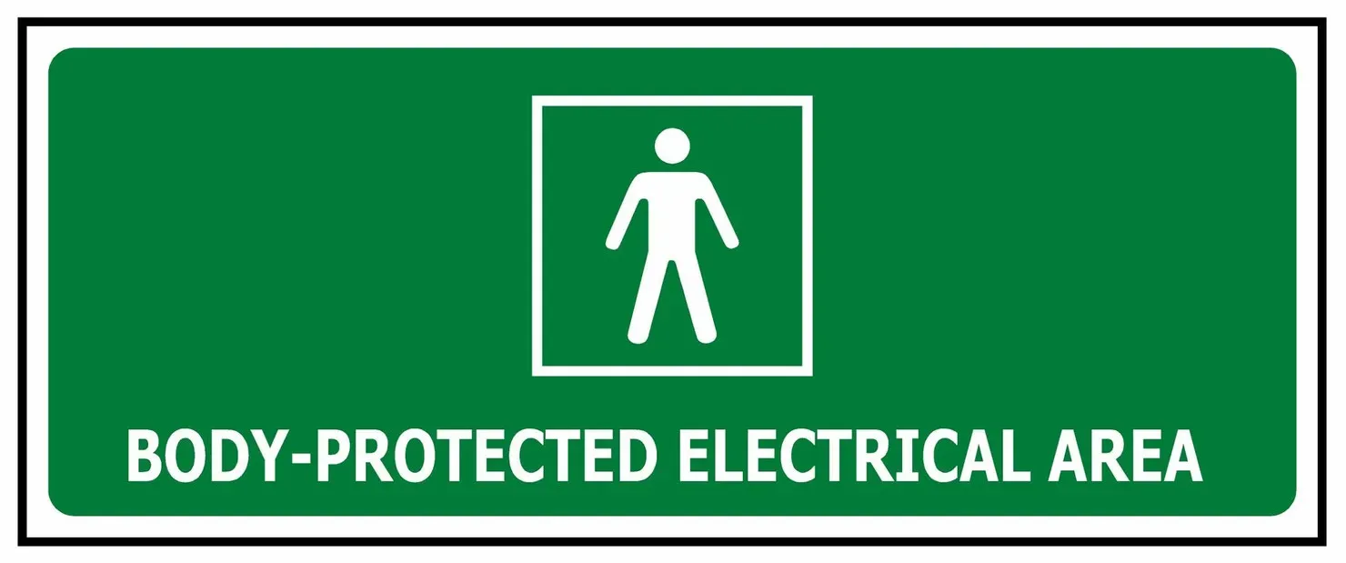 Body Protected Electrical Area Sign