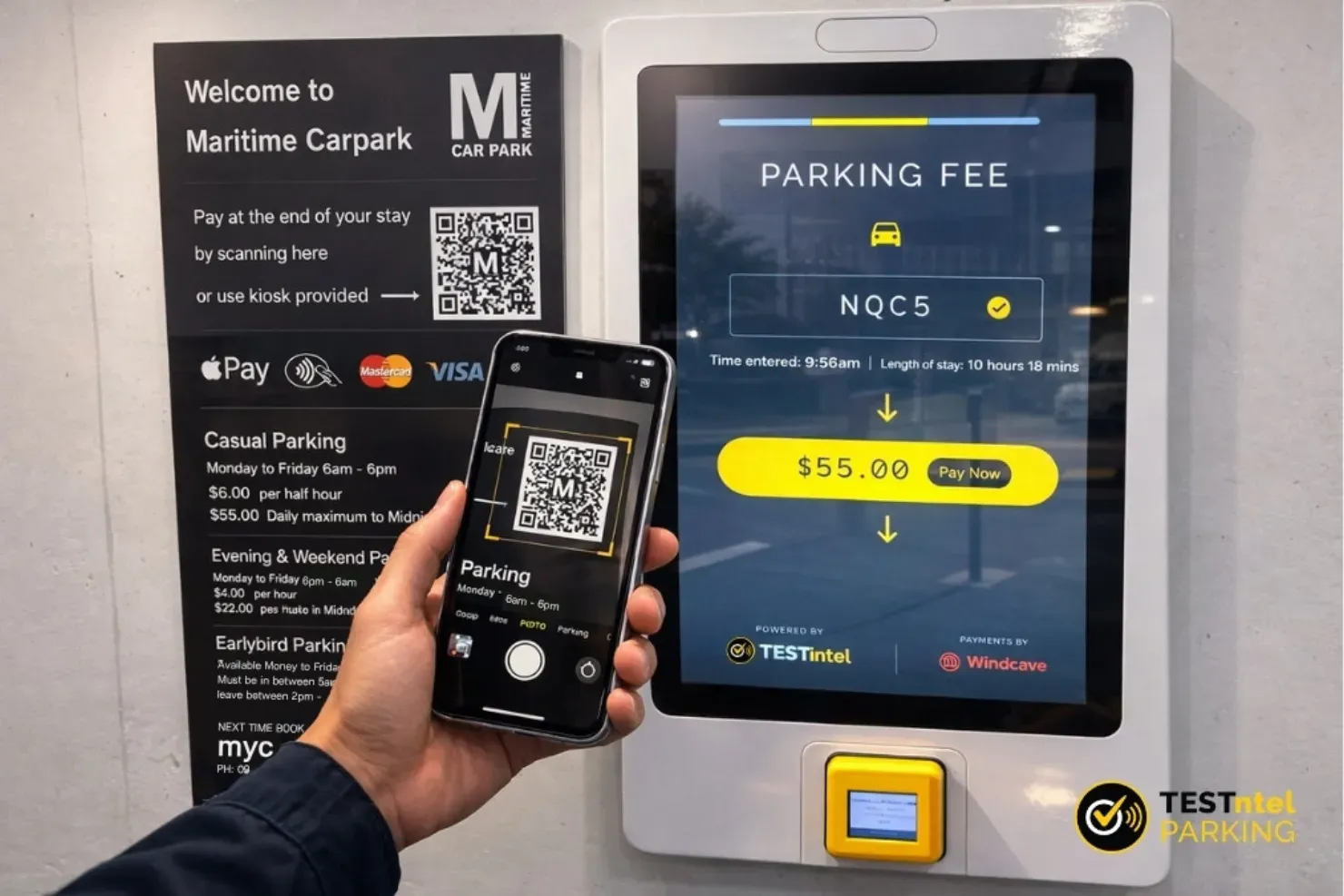 TESTntel Parking Trickless ‘Magic Pay’ Pay Machine at Maritime Carpark