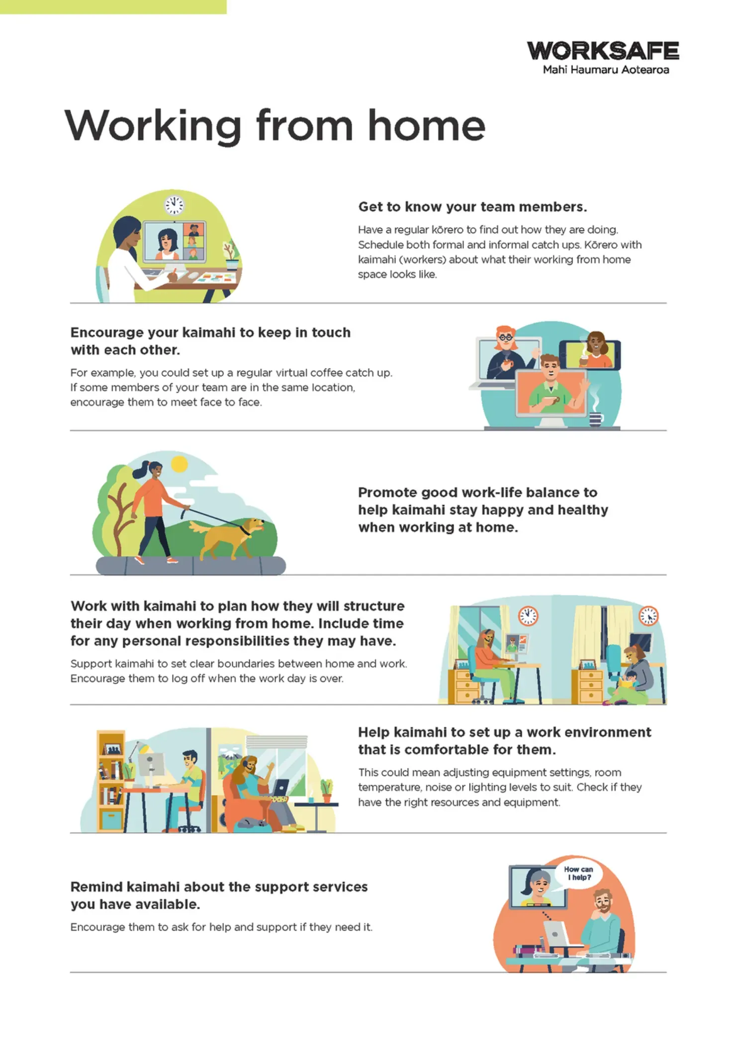Mental health when working from home. WorkSafe.
